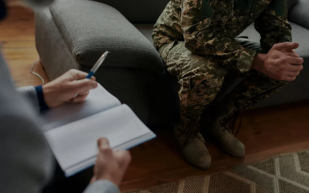 army patient talking to counselor